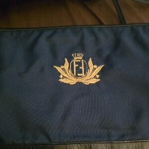 Fendi Women's Navy and Black Messenger Bag